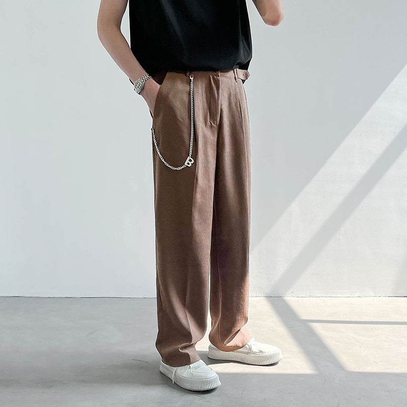 RT No. 5264 CHAIN DRAPE WIDE STRAIGHT PANTS