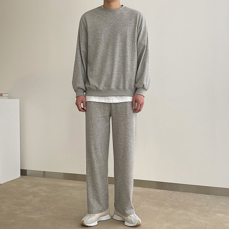 RT No. 4212 GRAY/BLACK SWEATER & WIDE SWEATPANTS