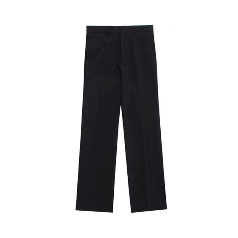 RT No. 3506 BLACK SPLIT WIDE STRAIGHT PANTS