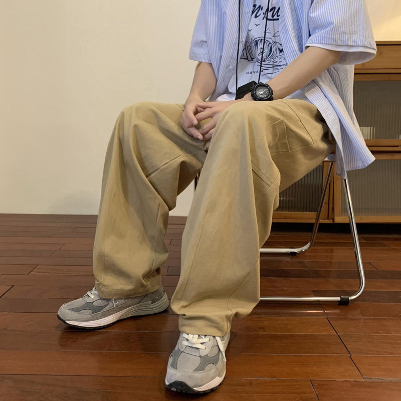 RT No. 5142 JAPANESE STYLED WIDE STRAIGHT CARGO PANTS