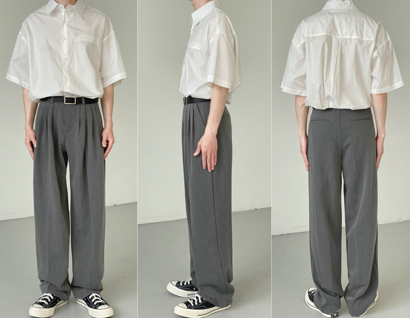 RT No. 5128 TOP FOLDED STRAIGHT CASUAL PANTS