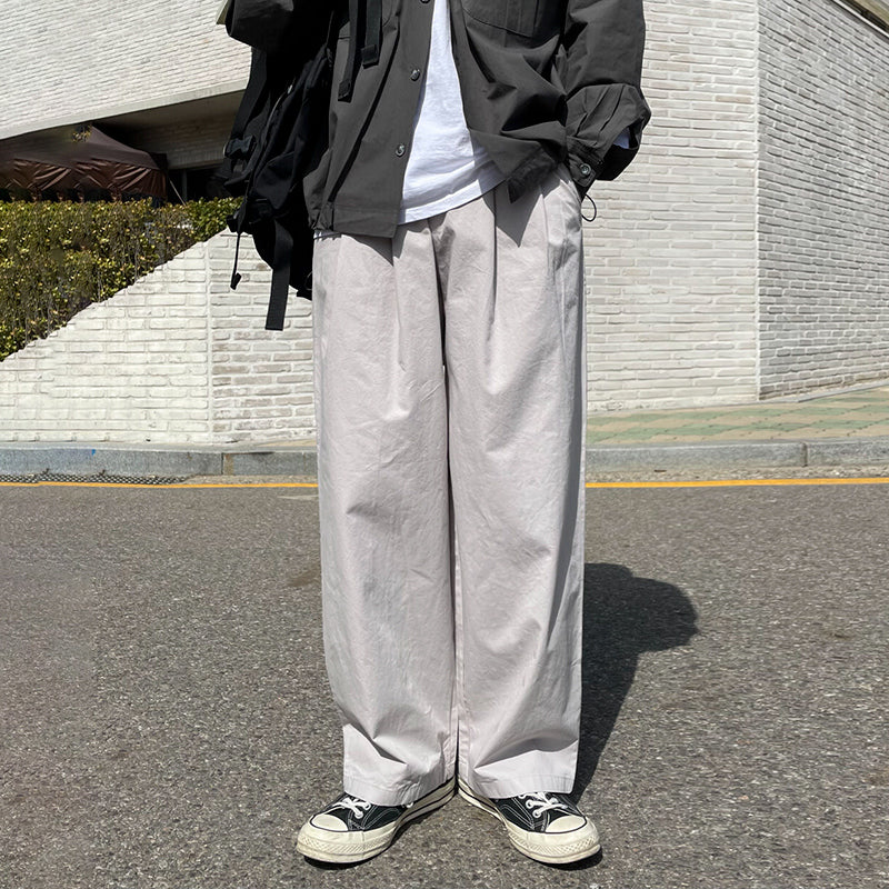 RT No. 5131 GRAY WIDE STRAIGHT PANTS