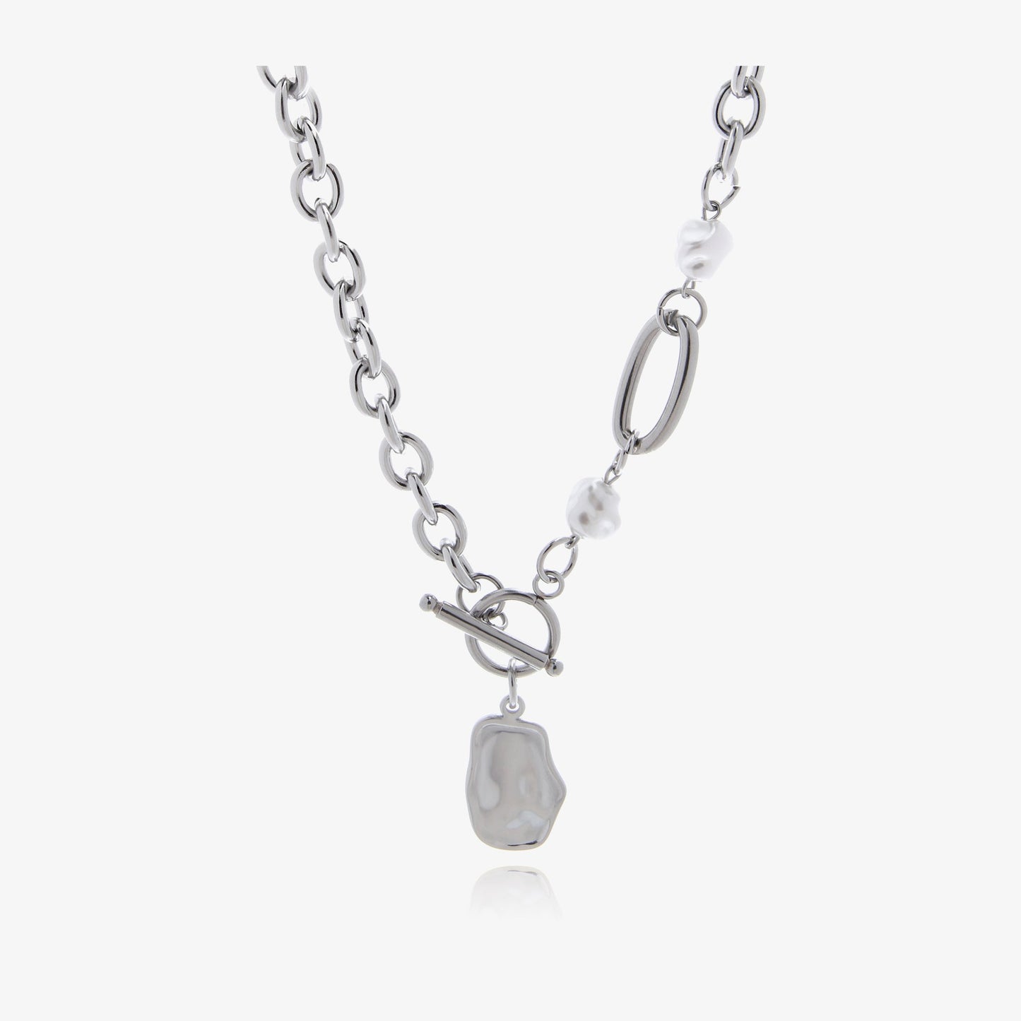 IRREGULAR SHAPED PENDANT CHAIN NECKLACE