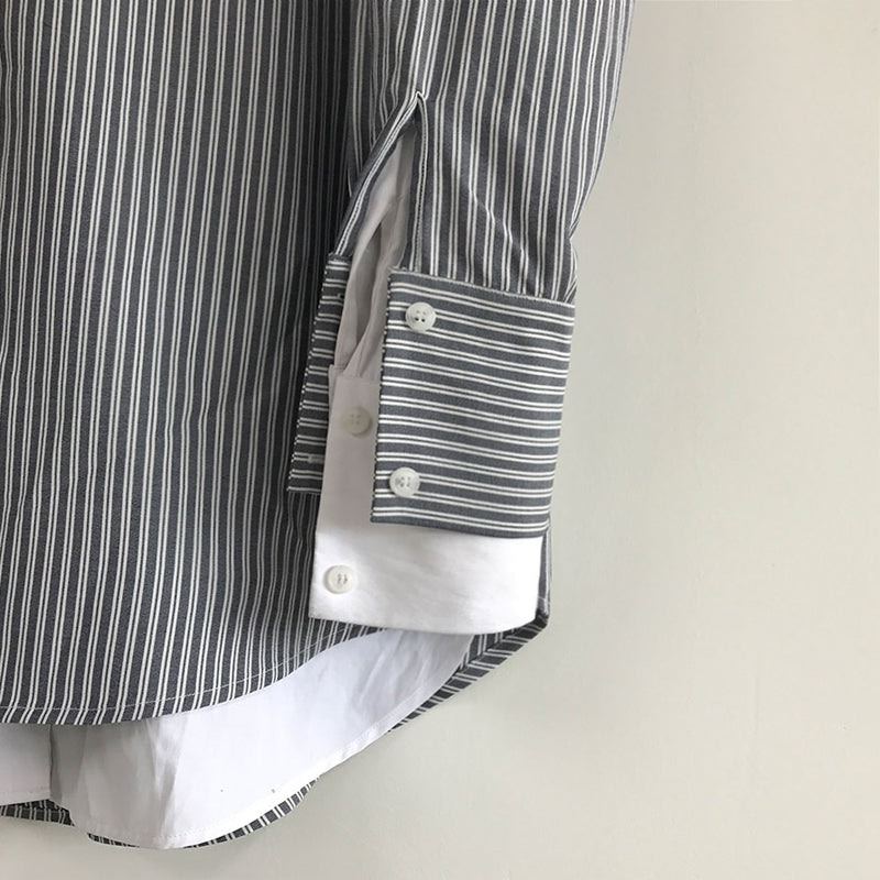 RT No. 2817 TWO-PIECE STRIPED COLLAR SHIRT