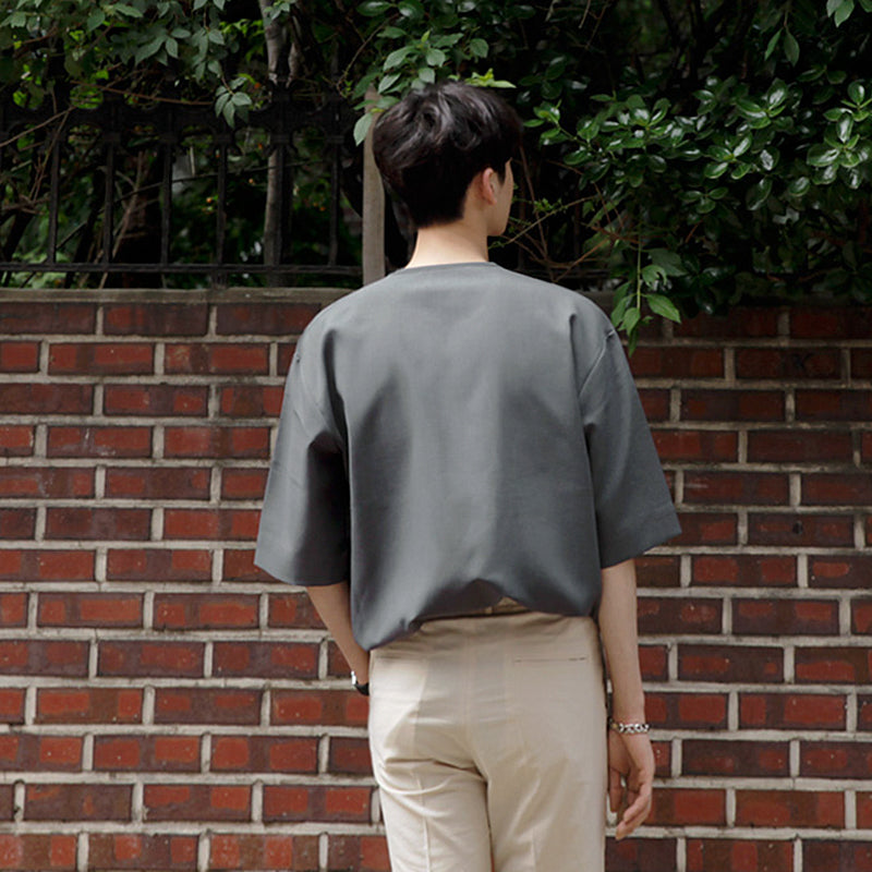 RT No. 4389 JAPANESE ESSENTIAL LINEN HALF SLEEVE SHIRT