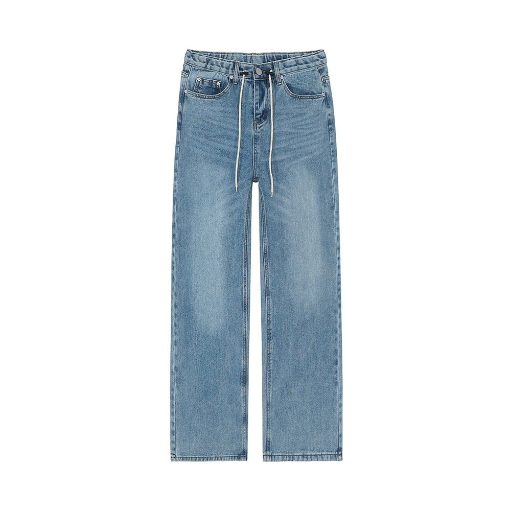 RT No. 1555 DRAWSTRING WIDE JEANS