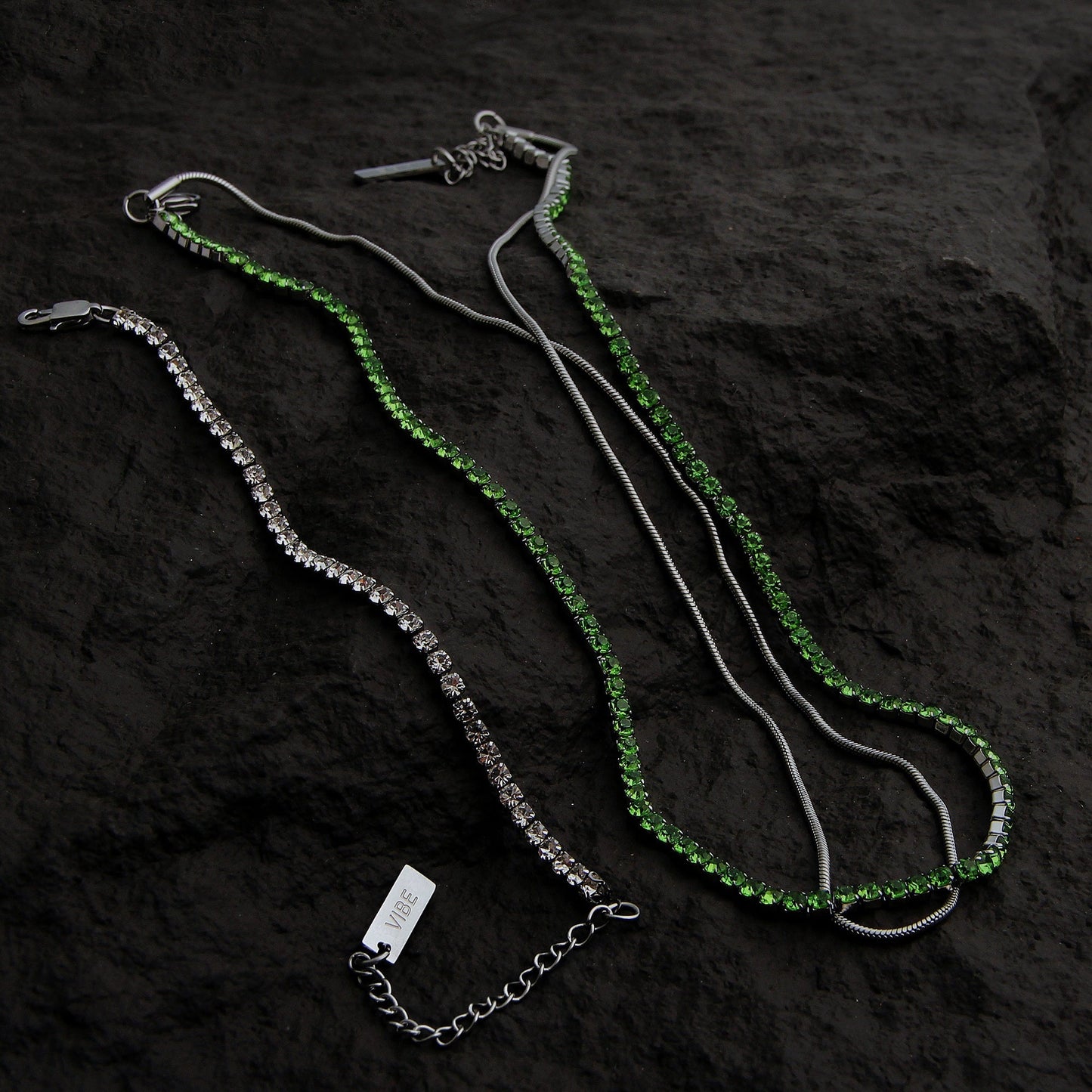 TENNIS CHAIN BRACELET & NECKLACE