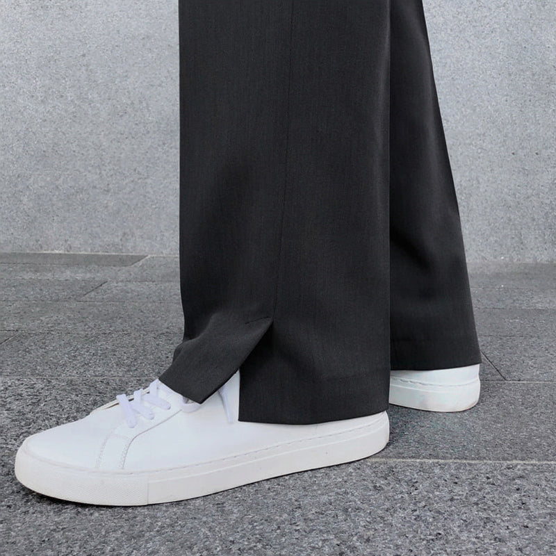 RT No. 3073 STRAIGHT DRAPE SLIT PANTS