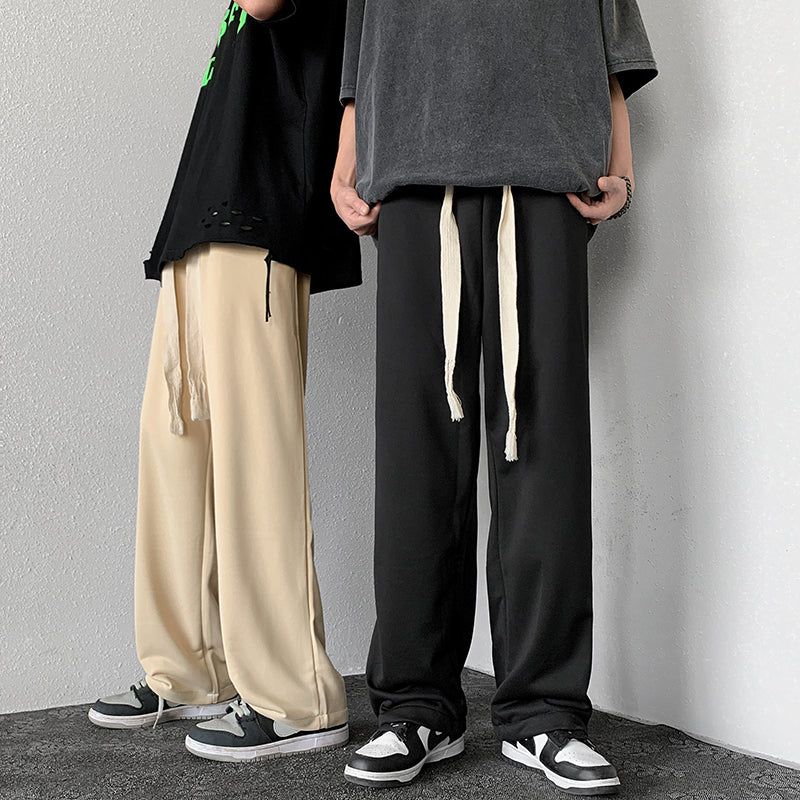 RT No. 5138 CORDUROY DRAWSTRING WIDE STRAIGHT SWEATPANTS