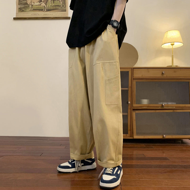 RT No. 5142 JAPANESE STYLED WIDE STRAIGHT CARGO PANTS