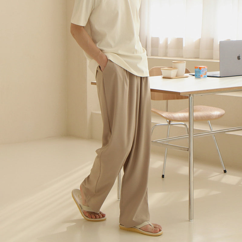 RT No. 4482 WIDE STRAIGHT DRAPE PANTS