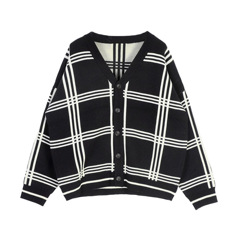 RT No. 1232 PLAID CARDIGAN