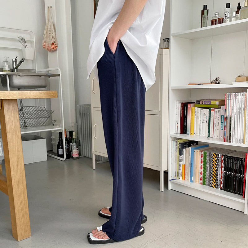 RT No. 4404 PLEATED WIDE STRAIGHT PANTS