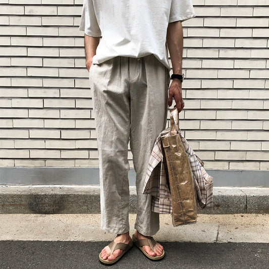 RT No. 4379 LIGHT KHAKI LINEN CASUAL PANTS