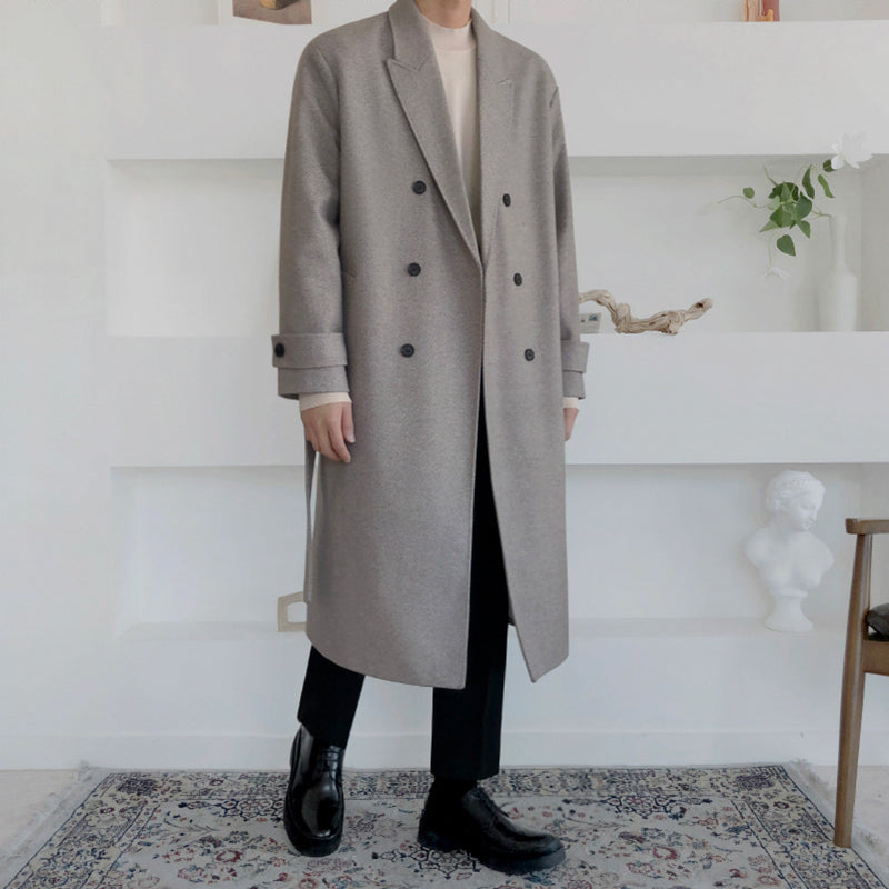 RT No. 3403 BELT WOOLEN COAT JK