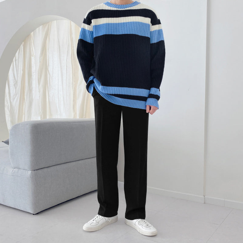 RT No. 3292 BLUE KNITTED SWEATER