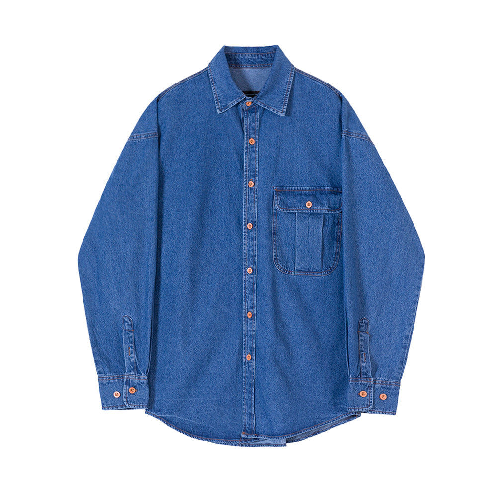 RT No. 4098 BLUE DENIM COLLAR SHIRT