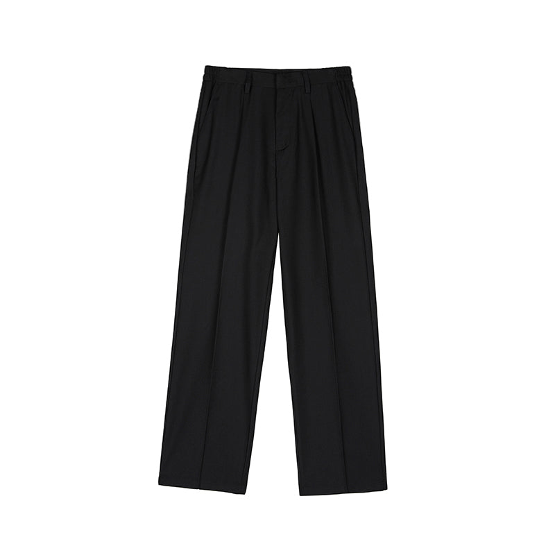 RT No. 3157 BLACK WIDE STRAIGHT PANTS