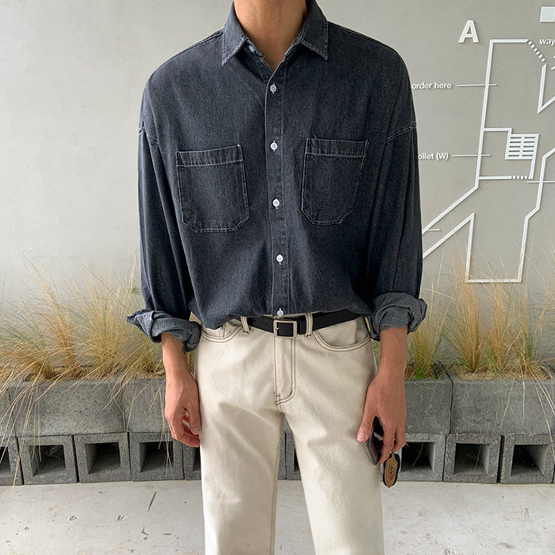 RT No. 4204 DARK GRAY DENIM SHIRT