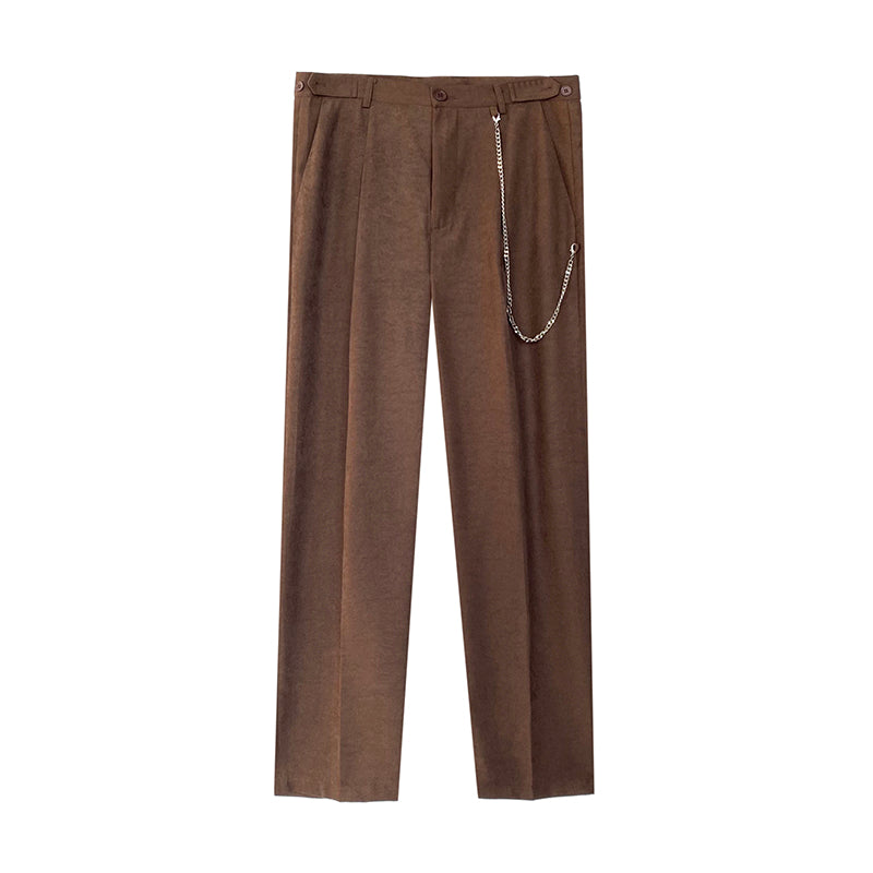 RT No. 5264 CHAIN DRAPE WIDE STRAIGHT PANTS