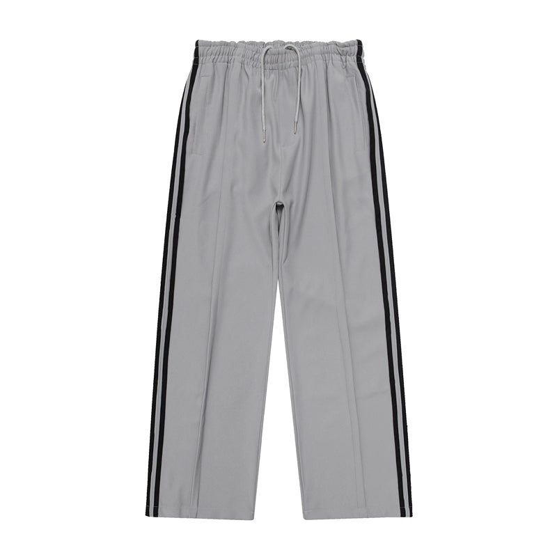 RT No. 5319 GRAY STRIPED WIDE CASUAL PANTS