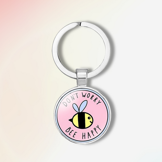 Bee Happy Keychain