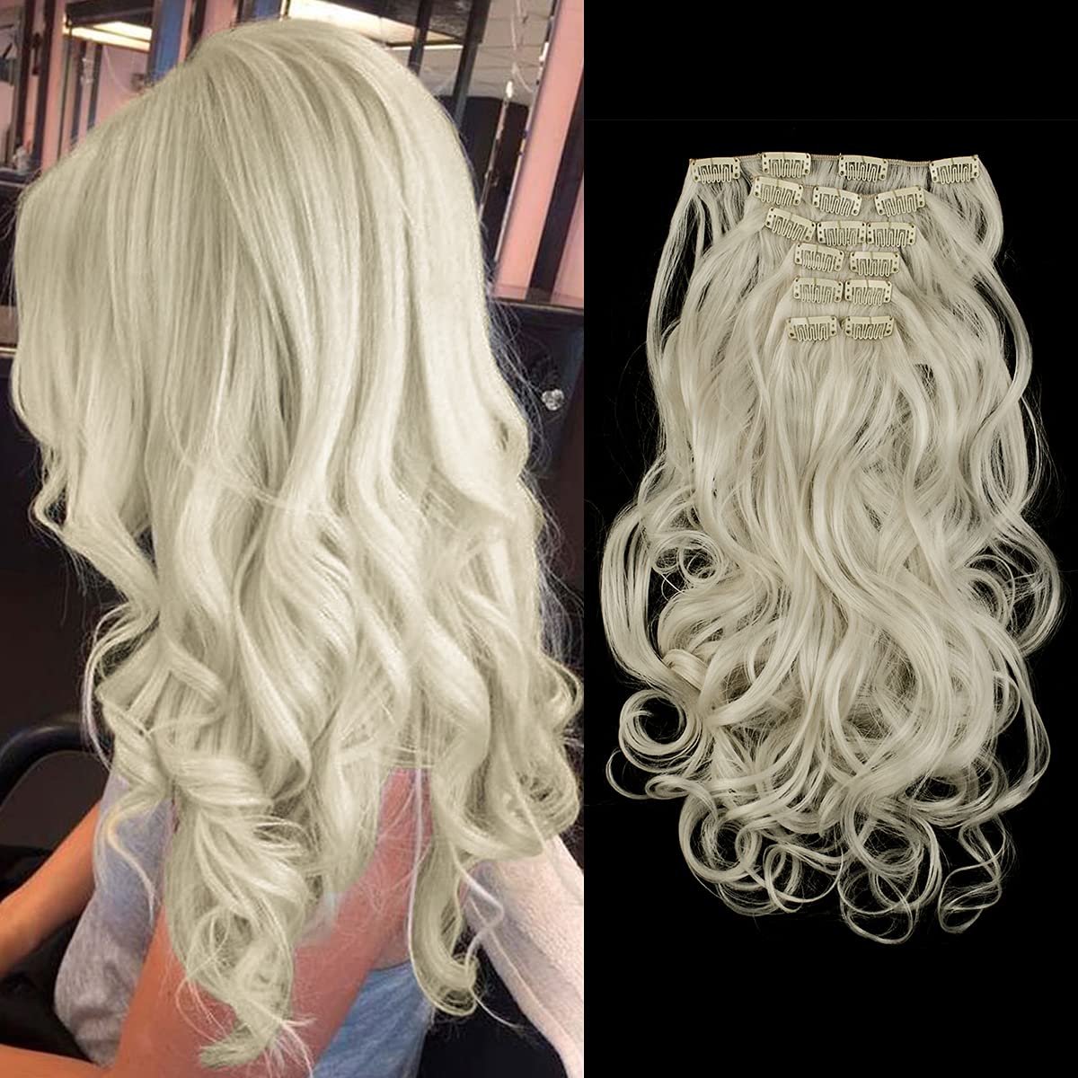 Clip in Hair Extensions 7 Piece 20" Inch