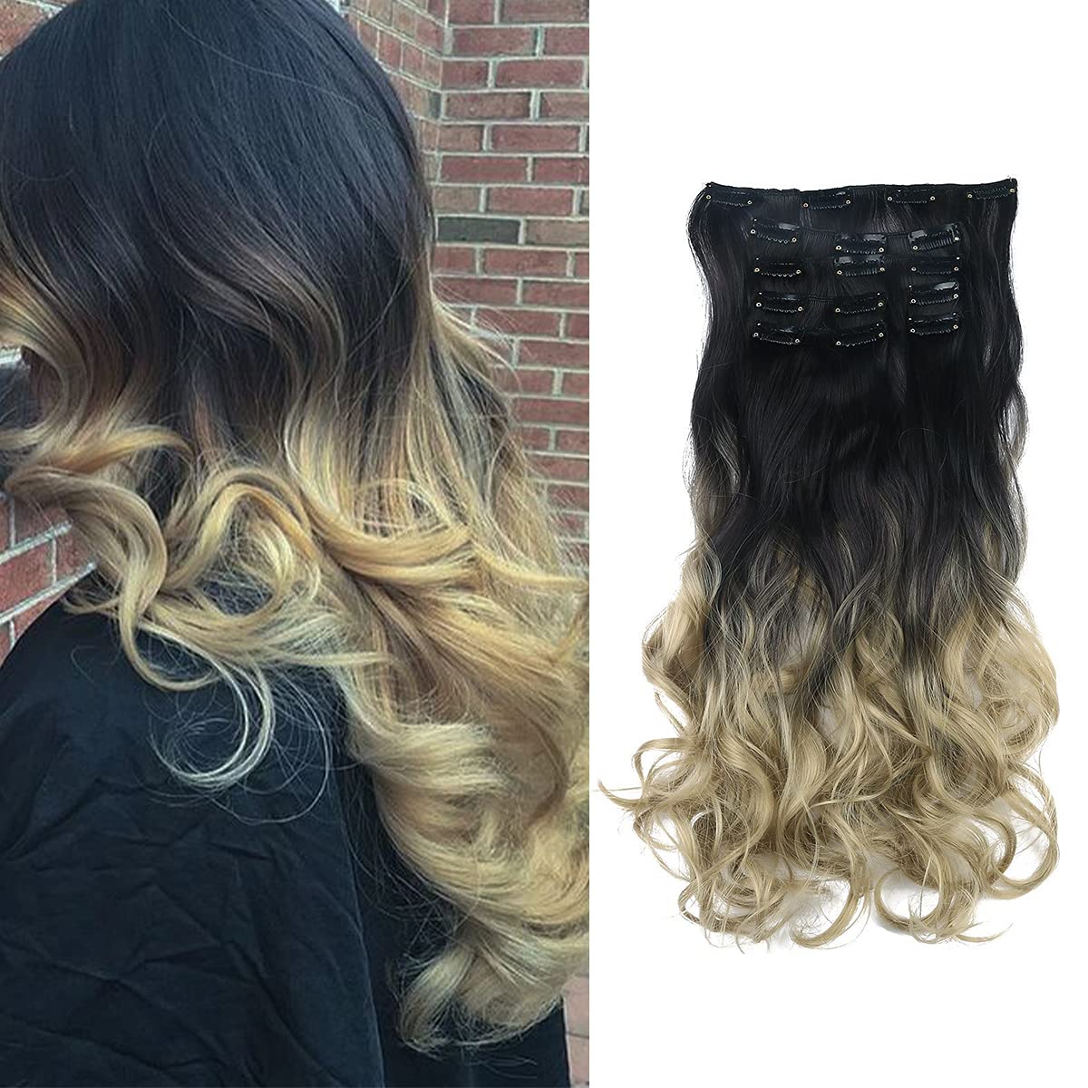 Clip in Hair Extensions 7 Piece 20" Inch