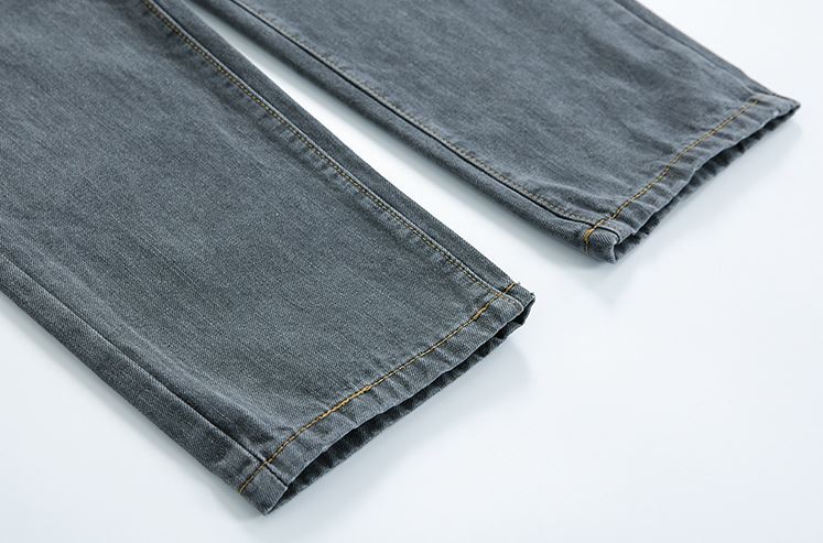 RT No. 4377 WASHED BLUE GRAY STRAIGHT WIDE JEANS